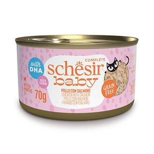 Schesir Ваву Chicken With Salmon Влажный Корм В Бульйоне Для Котят С Курицей И Лососем, 70 Г Фото Зоомагазина Dog.Com.Ua