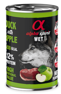 Alpha Spirit WET Duck with Green Apple Вологий корм для собак із качкою та зеленими яблуками