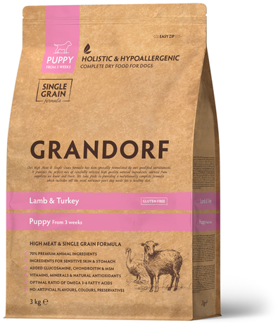 Сухий корм Grandorf Puppy Lamb & Turkey для цуценят всіх порід (ягня, індичка та рис)