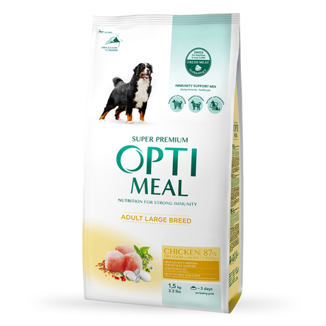 Сухой корм Optimeal Dog Adult Maxi для взрослых собак крупных пород (курица)