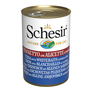 Schesir Tuna With Whitebaits Вологий Корм У Бульйоні Для Котів З Тунцем Та Анчоусами, 140 Г Фото Зоомагазину Dog.Com.Ua