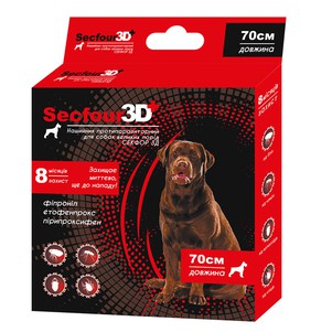Secfour 3D Нашийник від бліх і кліщів для собак