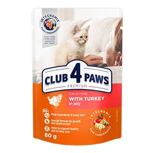 Клуб 4 Лапи (Club 4 Paws) Premium Вологий Корм Для Кошенят Індичка В Желе Фото Зоомагазину Dog.Com.Ua