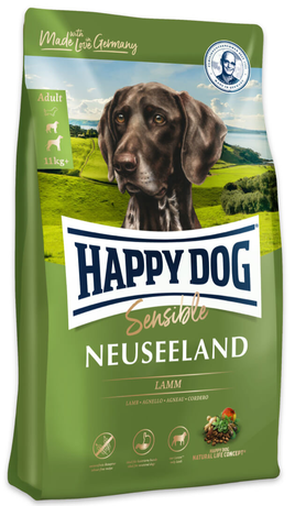 Сухий корм Happy Dog Neuseeland для дорослих собак всіх порід з аллергиями і проблемами кожи (ягня)