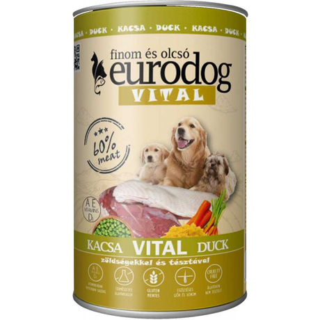 Консерва Eurodog Vital Для Собак Зі Смаком Качки Фото Від Dog.Com.Ua