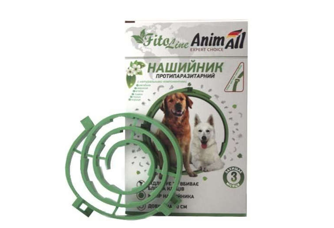 AnimAll FitoLine Ошейник от блох и клещей для собак крупных пород, 70 см