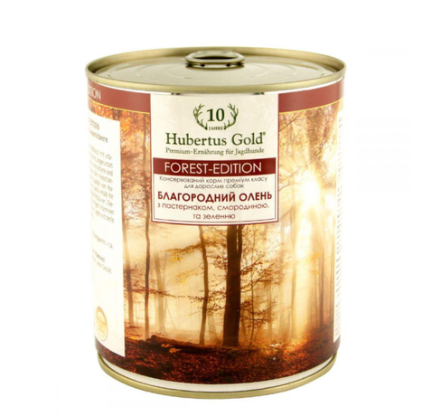 Hubertus Gold консерва для собак (оленіна з пастернаком, смородиною та зеленню)