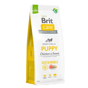 Сухой корм Brit Care Sustainable Puppy Chicken and Insect для щенков всех пород (курица и белок насекомых)
