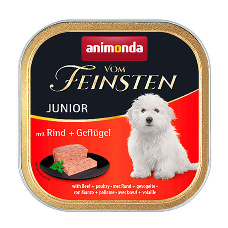 Animonda (Анімонда) Консервочка для цуценят Vom Feinsten Junior with Beef + Poultry (яловичина та птиця)