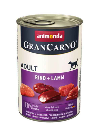 Animonda (Анімонда) GranCarno Adult Beef + Lamb Консерва для собак (яловичина та ягня)