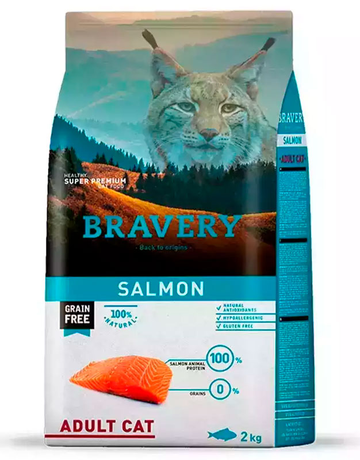 Bravery Salmon Adult Cat сухий корм для дорослих котів (лосось)