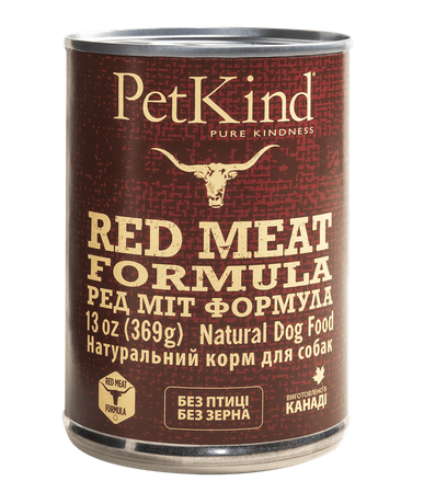 PetKind Red Meat Formula вологий корм у формі паштету для собак усіх порід та вікових груп (яловичина, ягня, яловичий рубець)