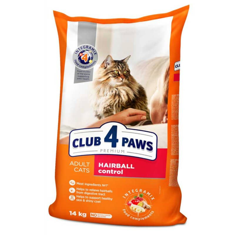 Клуб 4 Лапи (Club 4 Paws) Premium Hairball Control Сухий Корм Для Котів Для Виведення Шерсті З Організму Фото Від Dog.Com.Ua