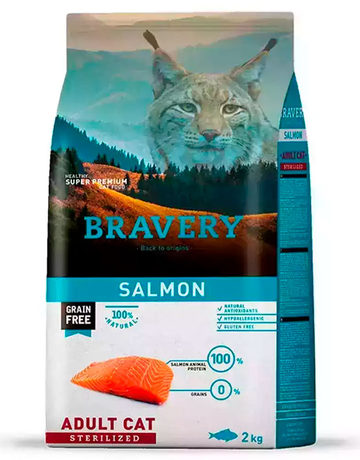 Bravery Salmon Adult Cat Sterilized сухий корм для стерилізованих котів (лосось)