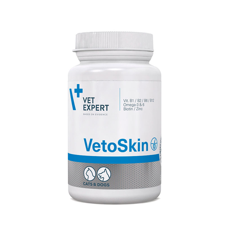 Vet Expert VetoSkin Харчова добавка для підтримання здоров'я шкіри та якості шерсті у котів і собак