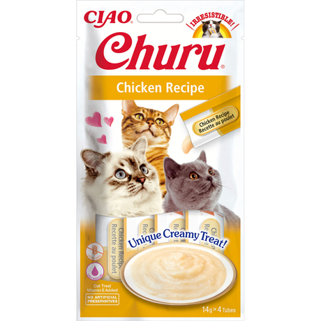 Inaba Churu Ласощі Для Котів, Вершковий Мус В Стіках, З Куркою 4*14 Г Фото Від Dog.Com.Ua