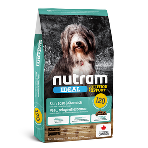 Сухий корм Nutram I20 для дорослих собак з проблемами шлунка, кожи і шерсти (ягня і рис)