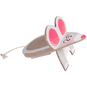 Flamingo Mouse Scratching Board ФЛАМІНГО МАУС кігтеточка для котів, похила, гофрокартон, 45х29х29см