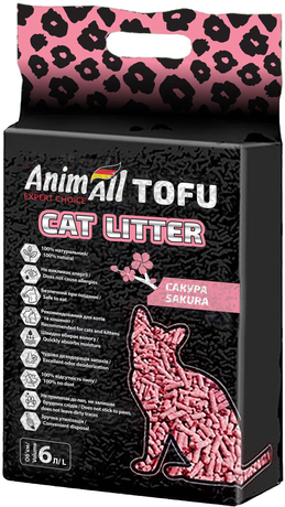 AnimAll Tofu Наповнювач соєвий для котячих туалетів з ароматом сакури