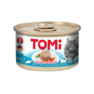 TOMi Superpremium Salmon ТОМІ ЛОСЬ консерви для котів, мус