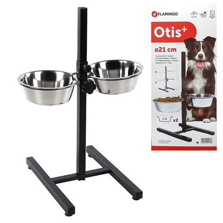 Flamingo Otis + H-Stand S Фламінго Миски На Штативі Для Собак, 2Х1,5 Л Фото Від Dog.Com.Ua