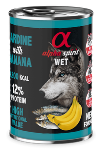 Alpha Spirit WET Sardine with Banana Вологий корм для собак із сардиною та бананами