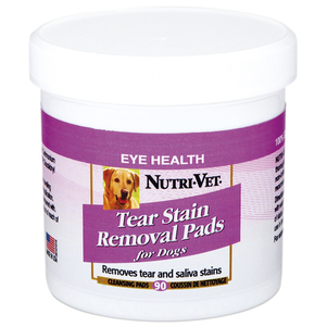Nutri-Vet Tear Stain Removal dog вологі серветки для собак, від плям під очима, навколо пащі та на лапах