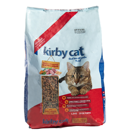 Сухий корм для котів KIRBY CAT курка, індичка та овочі