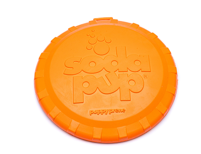 SodaPup Bottle Top Flyer Orange Іграшка фрісбі для собак, помаранчева