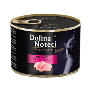 Корм консервированный Dolina Noteci Premium для котят, мясные кусочки в соусе с индейкой