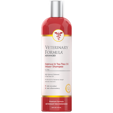 Veterinary Formula Advanced Oatmeal & Tea Tree Oil Shampoo ВЕТЕРИНАРНАЯ ФОРМУЛА УВЛАЖНЯЮЩИЙ лечебный шампунь для собак, антибактериальный, противовосп