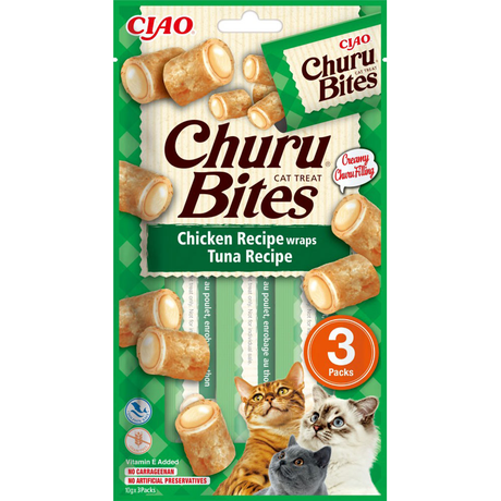 Inaba Churu Bites Лакомство Для Кошек, Курица/Тунец 3*10 Г Фото От Dog.Com.Ua