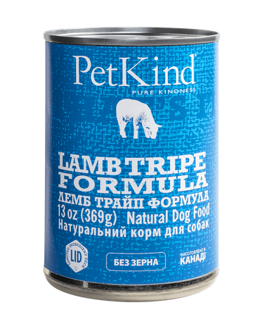 PetKind Lamb Tripe Formula вологий корм у формі паштету для собак усіх порід та вікових груп (ягня, індичка, овечий рубець)
