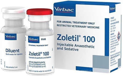 Virbac Zoletil Средство для общей анестезии для кошек и собак, 5 мл