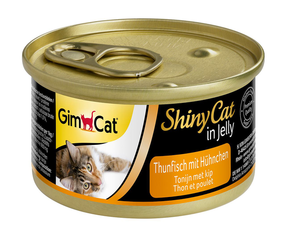 Корм Gimcat Влажный Для Кошек Шайни Кет С Тунцом И Курицей Фото От Dog.Com.Ua
