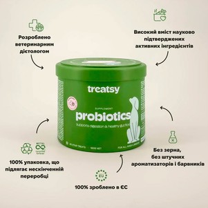 Treatsy Probiotics Вітамінний комплекс із пробіотиками для собак