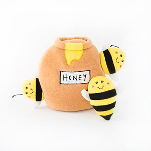 Zippypaws Zippy Burrow Honey Pot Мягкие Пчелы И Мед Для Собак С Пищалкой Фото Зоомагазина Dog.Com.Ua