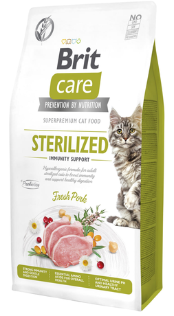 Brit Care Cat GF Sterilized Immunity Support для стерилізованих котів (свинина)