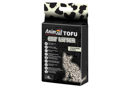 AnimAll Tofu Наполнитель соевый для кошачьих туалетов, без аромата