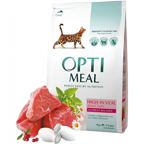 Optimeal сухий корм для котів з високим вмістом яловичини та сорго