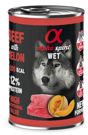 Alpha Spirit WET Beef with Melon Влажный корм для собак с говядиной и дыней