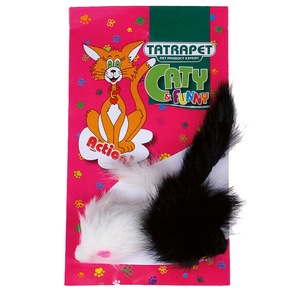 Tatrapet Caty Funny Плюшеві Мишки Біла Та Чорна, 6 См Фото Зоомагазину Dog.Com.Ua