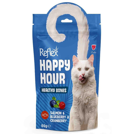 Reflex Happy Hour Healthy Bones Ласощі Для Котів Здорові Кістки З Лососем, Чорницею Та Журавлиною Фото Від Dog.Com.Ua
