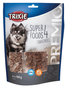 Ласощі Trixie для собак Тріксі Преміо 4 Superfoods з куркою качкою яловичиною та бараниною 4*100г