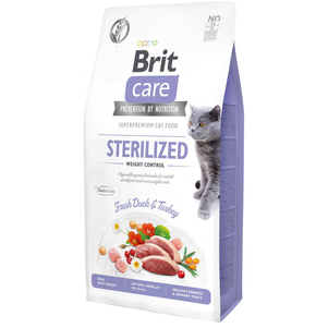Brit Care (Брит Кеа) Cat GF Sterilized Weight Control для стерилізованих кішок з надмірною вагою (качка та індичка)