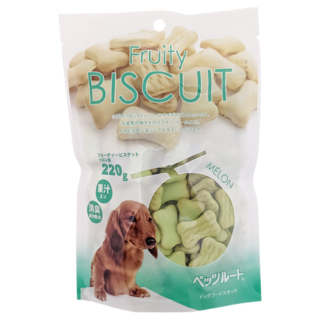DoggyMan Biscuits Melon ДОГГІМЕН БИСКВІТ ДИНЯ фруктове печиво, ласощі для собак, Вага: 0.22 кг