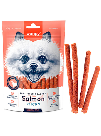 Wanpy Salmon Sticks ВАНПІ ПАЛИЧКИ З ЛОСОСЕМ лакомство для собак