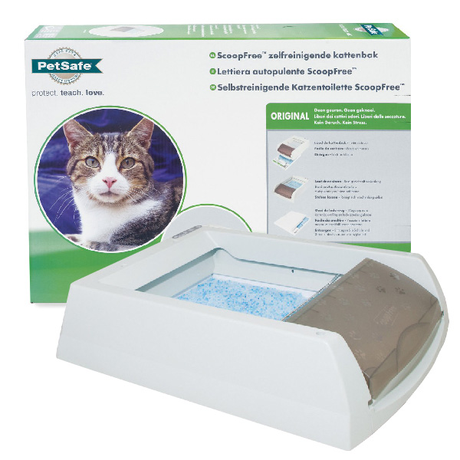 PetSafe ScoopFree автоматический туалет для котов, в комплекте силикагелевый наполнитель