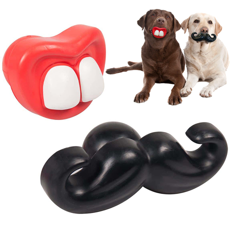 Flamingo Toy Rubber Moustache/Mouth ФЛАМИНГО УСЫ/РОТ игрушка для собак, резина