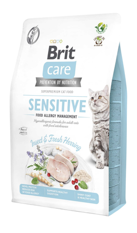 Brit Care Cat GF Insect беззерновий гіпоалергенний сухий корм для котів (комахи та риба)